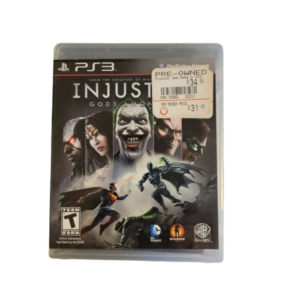 Injustice Gods Among Us Sony Playstation 3 Video Game And Manual